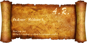 Auber Róbert névjegykártya